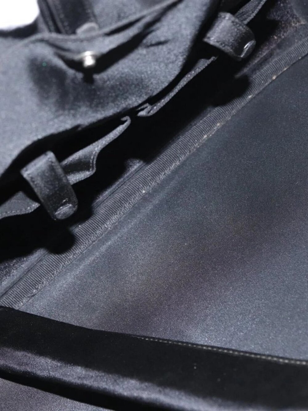 PRADA Hand Bag Nylon Black Silver Auth bs33447 - Picture 11 of 16